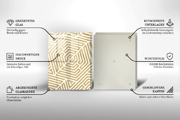 Tampa de parede do fogão a gás Linhas geométricas