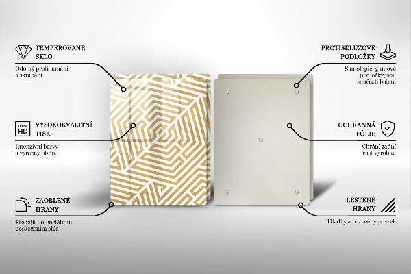 Tampa de parede do fogão a gás Linhas geométricas