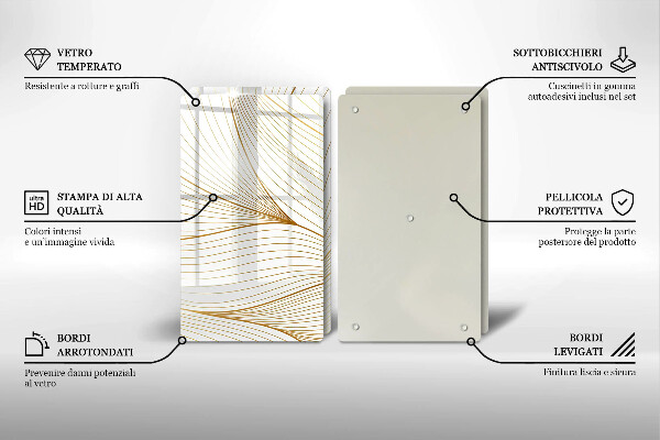 Protetor de fogão Padrão moderno de linhas