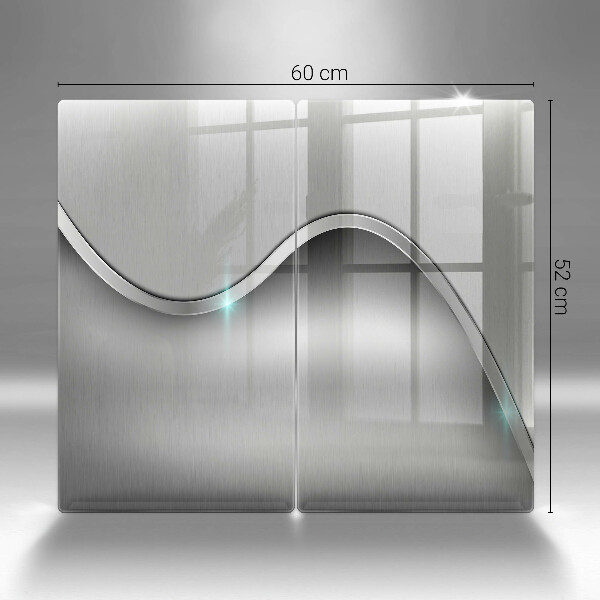 Tampa de parede do fogão a gás Abstração metálica