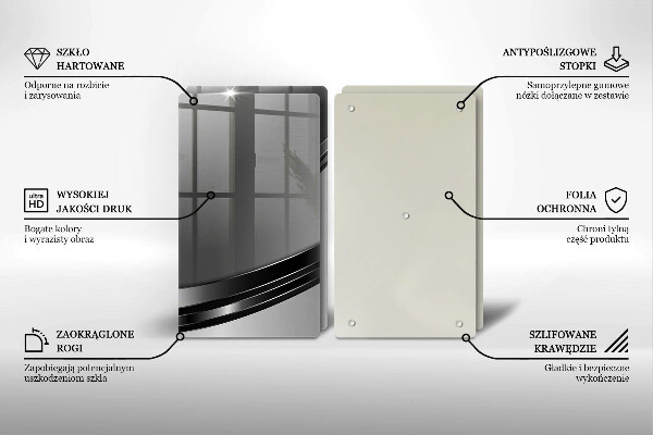 Tampa de parede do fogão a gás Abstração em metal