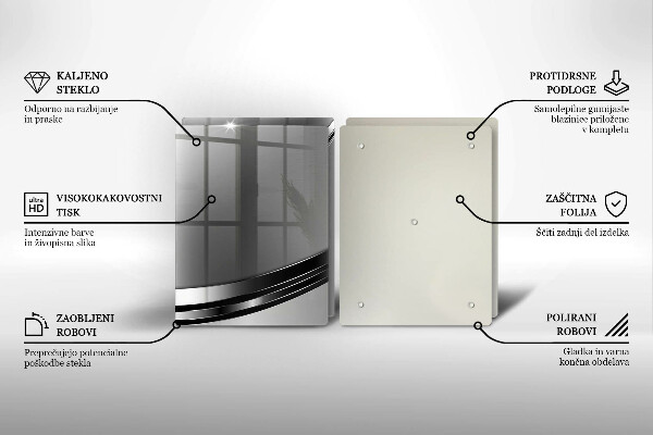 Tampa de parede do fogão a gás Abstração em metal