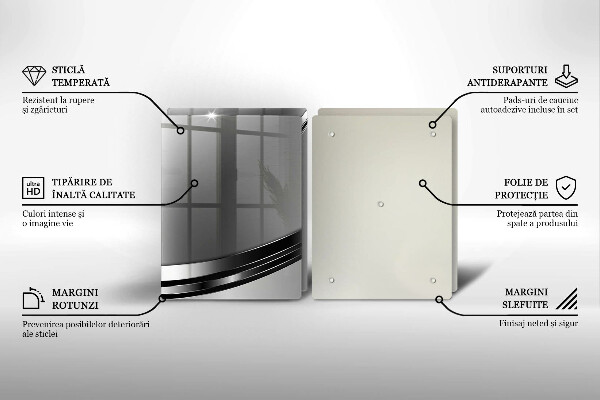 Tampa de parede do fogão a gás Abstração em metal