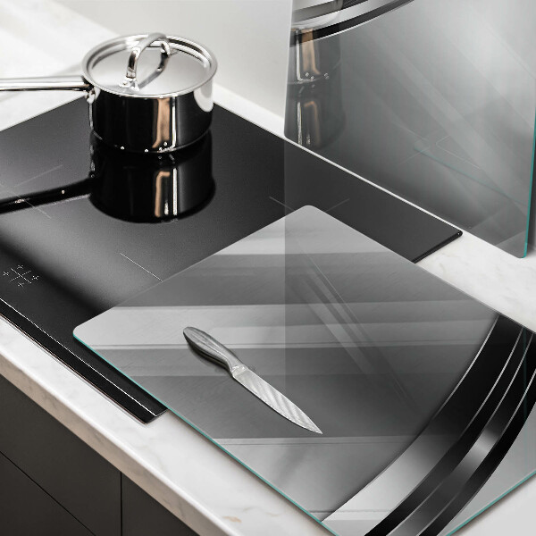 Tampa de parede do fogão a gás Abstração em metal