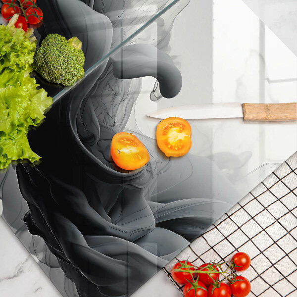 Tampa de parede para fogão a gás Fumo preto Abstração