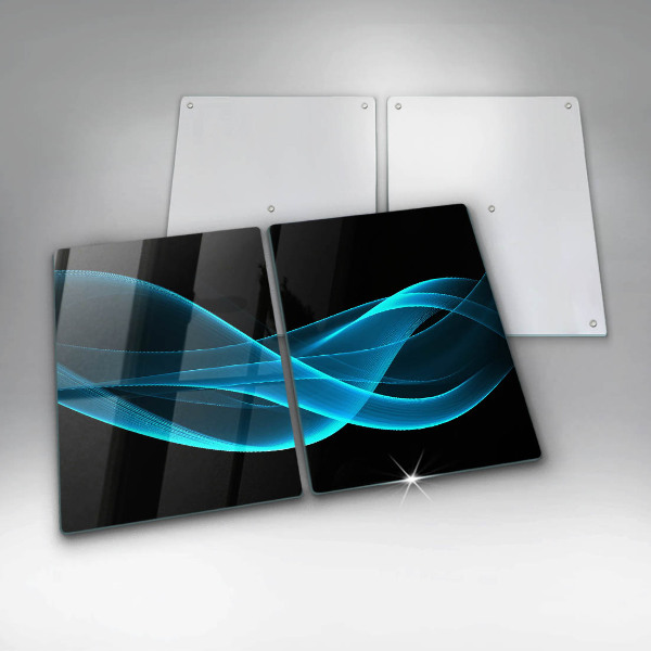 Proteção de parede do fogão a gás Abstração azul