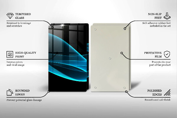 Proteção de parede do fogão a gás Abstração azul