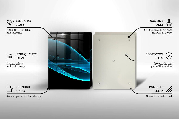 Proteção de parede do fogão a gás Abstração azul