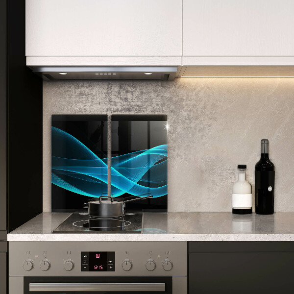 Proteção de parede do fogão a gás Abstração azul
