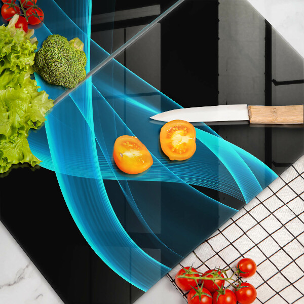Proteção de parede do fogão a gás Abstração azul