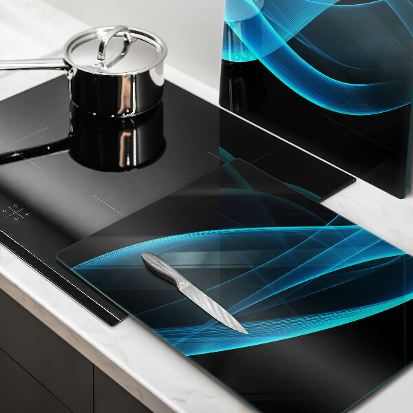 Proteção de parede do fogão a gás Abstração azul
