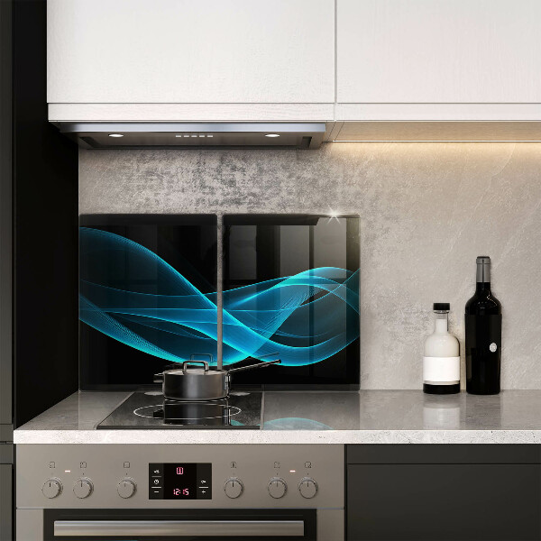 Proteção de parede do fogão a gás Abstração azul