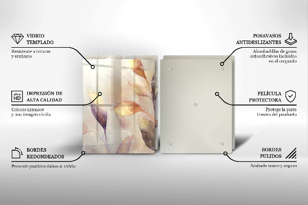 Proteção de parede do fogão a gás Folhas pintadas em estilo boho