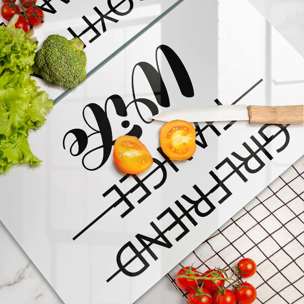 Proteção da parede na cozinha Inscrição, frase, padrão