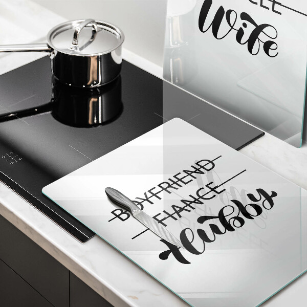 Proteção da parede na cozinha Inscrição, frase, padrão