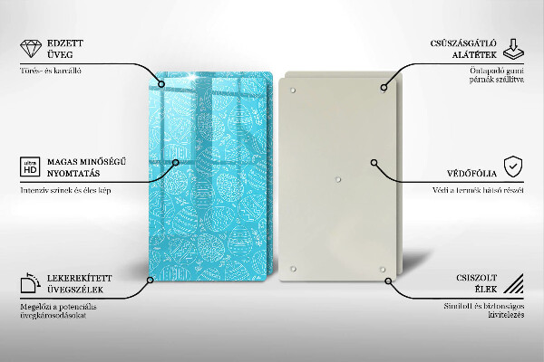Tampa de parede do fogão a gás Tema de Páscoa