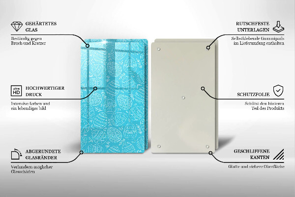 Tampa de parede do fogão a gás Tema de Páscoa