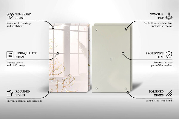 Tampa de parede do fogão a gás Contornos de flores