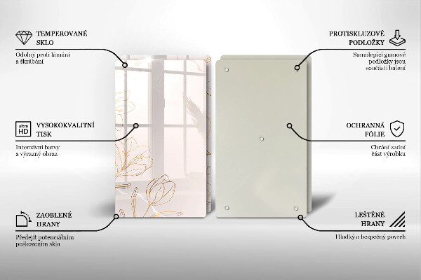 Tampa de parede do fogão a gás Contornos de flores