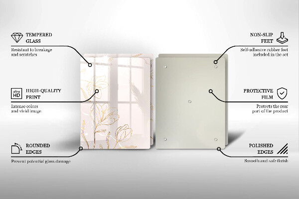 Tampa de parede do fogão a gás Contornos de flores