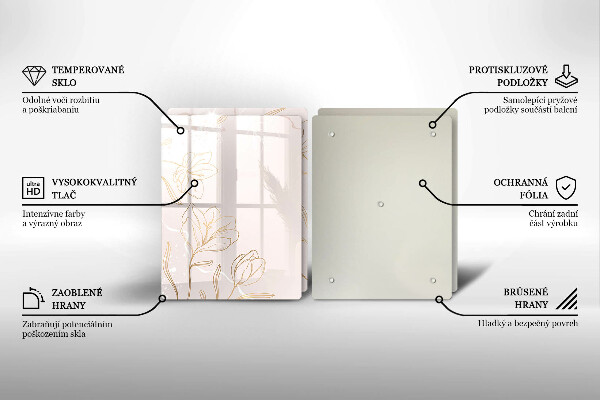 Tampa de parede do fogão a gás Contornos de flores