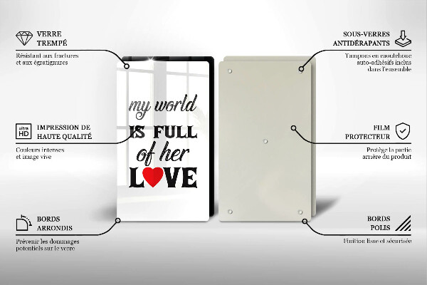 Tampa de parede do fogão a gás Inscrição, frase