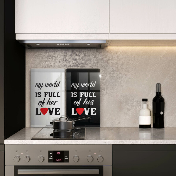 Tampa de parede do fogão a gás Inscrição, frase