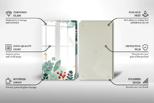 Cobertura de parede do fogão a gás Aquarelas de folhas