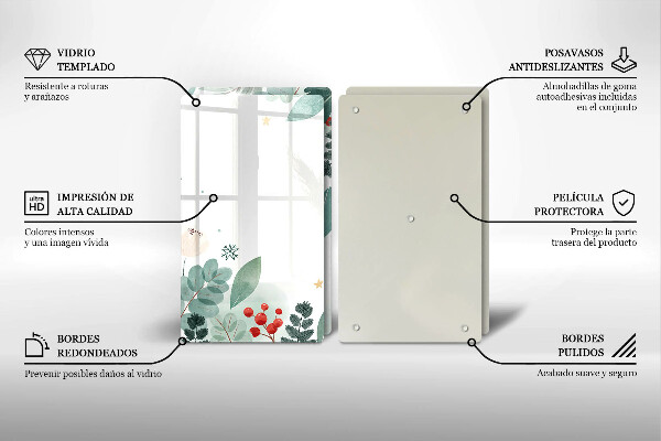 Cobertura de parede do fogão a gás Aquarelas de folhas