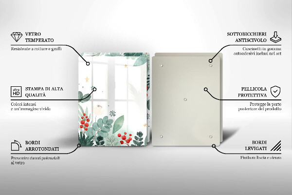 Cobertura de parede do fogão a gás Aquarelas de folhas