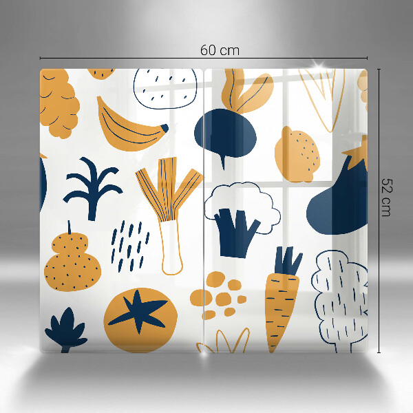 Placa de proteção da placa de fogão a gás Ilustração de comida