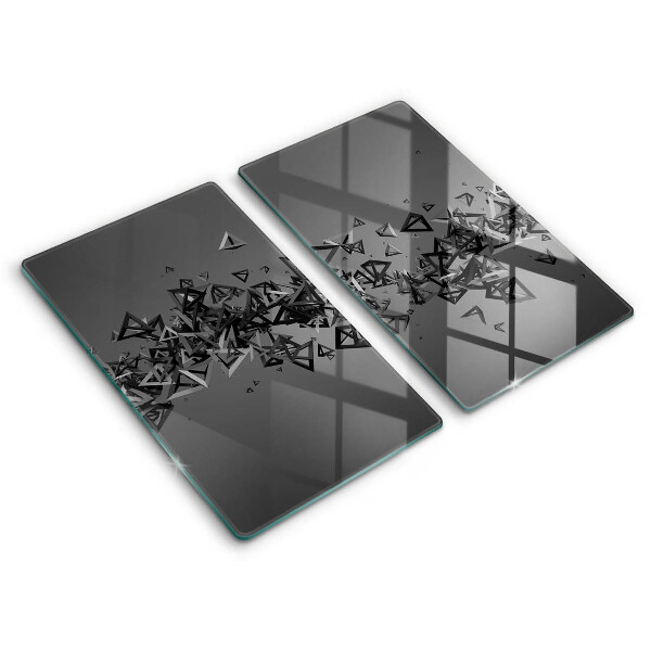 Tampa de parede do fogão a gás Abstração formas 3D