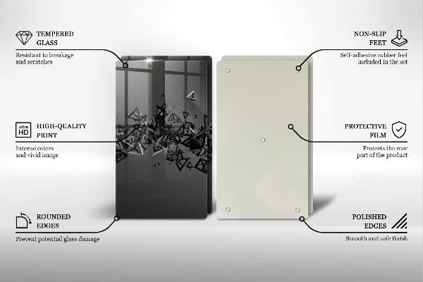 Tampa de parede do fogão a gás Abstração formas 3D