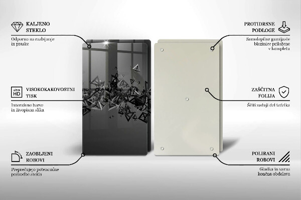 Tampa de parede do fogão a gás Abstração formas 3D