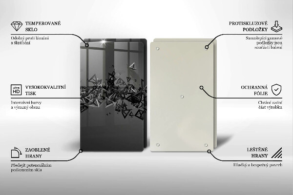 Tampa de parede do fogão a gás Abstração formas 3D