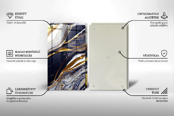 Tampa de parede do fogão a gás Abstração colorida