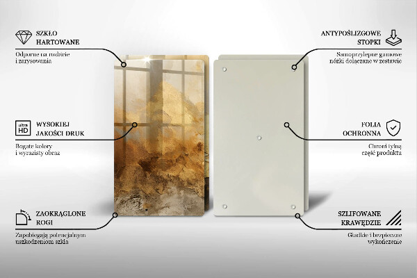 Tampa de parede do fogão a gás Textura rica