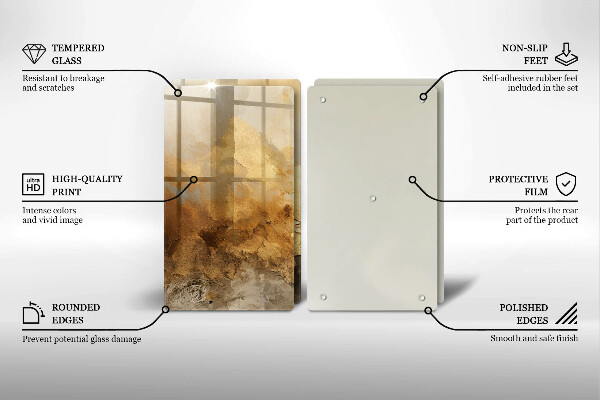 Tampa de parede do fogão a gás Textura rica