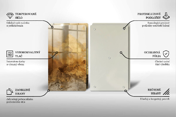 Tampa de parede do fogão a gás Textura rica