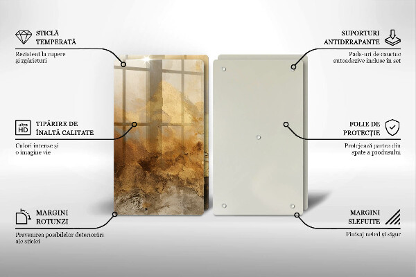 Tampa de parede do fogão a gás Textura rica