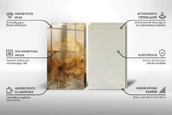 Tampa de parede do fogão a gás Textura rica