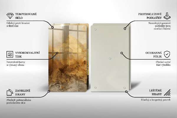 Tampa de parede do fogão a gás Textura rica