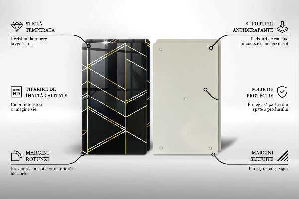 Painel de proteção para a cozinha Abstração triângulos