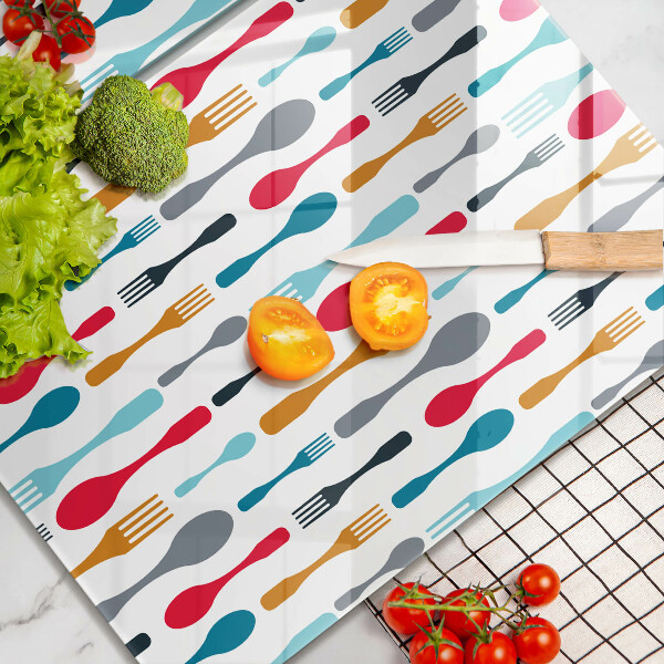 Painel de proteção para cozinha Ilustração colheres