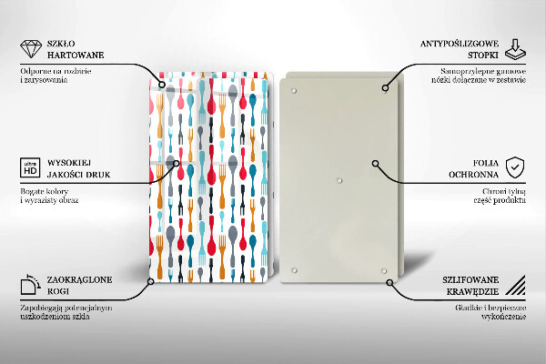 Painel de proteção para cozinha Ilustração colheres
