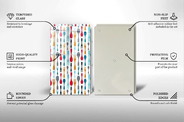 Painel de proteção para cozinha Ilustração colheres