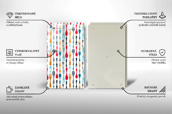 Painel de proteção para cozinha Ilustração colheres