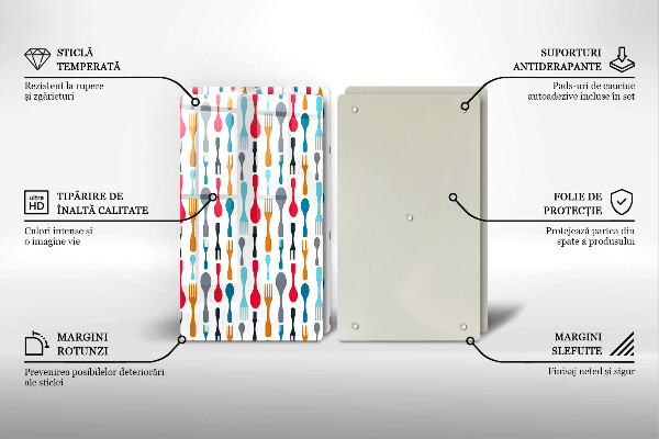 Painel de proteção para cozinha Ilustração colheres