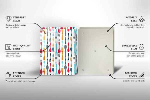 Painel de proteção para cozinha Ilustração colheres