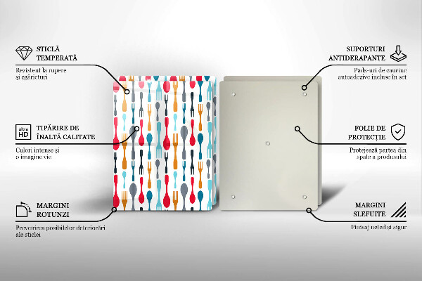 Painel de proteção para cozinha Ilustração colheres